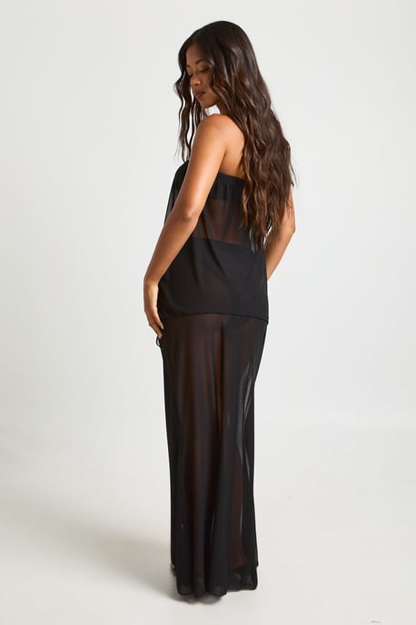 Mesh Bandeau Top & Maxi Beach Skirt Co-ord - Image 2