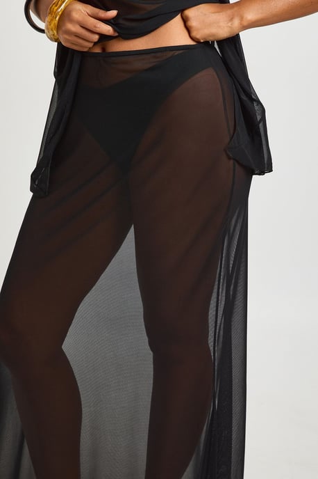 Mesh Bandeau Top & Maxi Beach Skirt Co-ord - Image 4