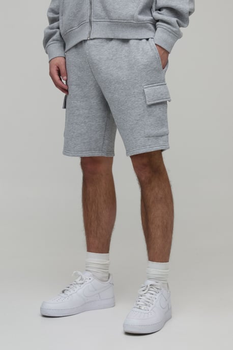 Basic Slim Fit Cargo Jersey Short - Image 1