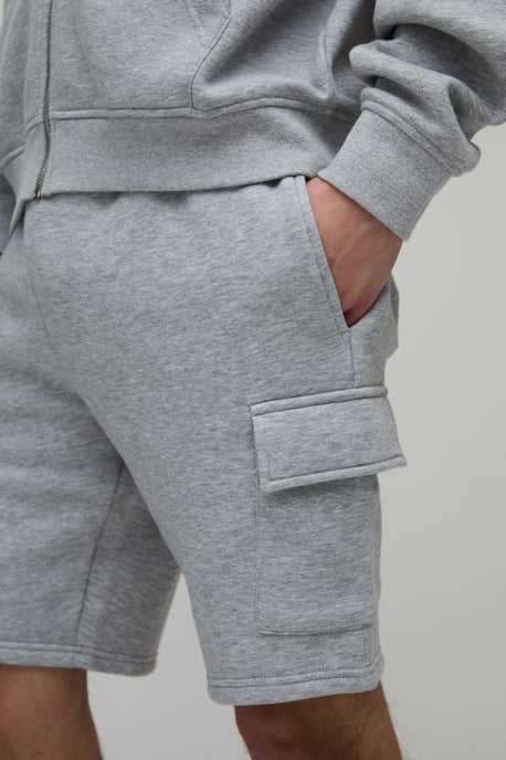 Basic Slim Fit Cargo Jersey Short - Image 3
