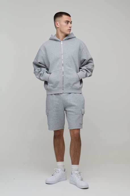 Basic Slim Fit Cargo Jersey Short - Image 4