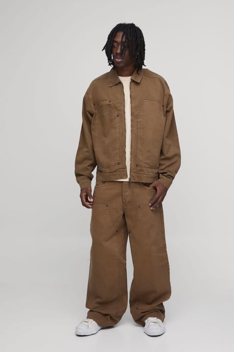 Carpenter Zip Up Co-Ord Denim Jacket - Image 4