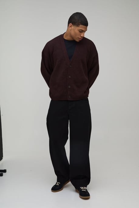 Basic Oversized Boxy Soft Touch Knitted Cardigan - Image 4
