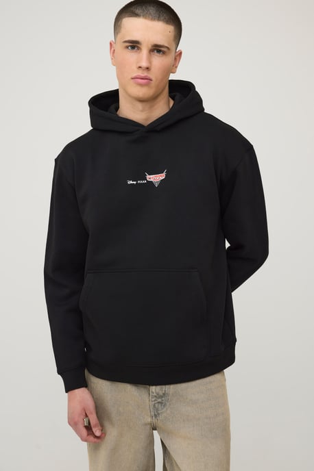 Oversized Disney Cars Sketch License Print Hoodie - Image 2