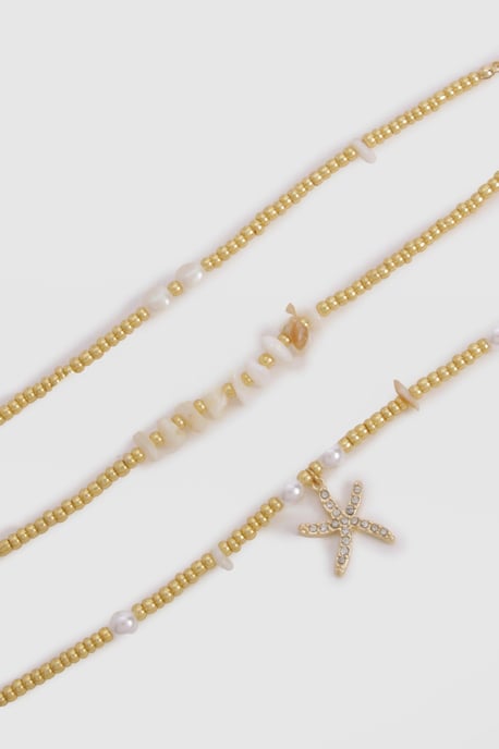 Starfish & Pearl 3 Pack Bracelets - Image 2
