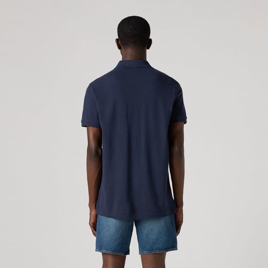 Men's Levis Housemark Polo Shirt in Navy - Image 3
