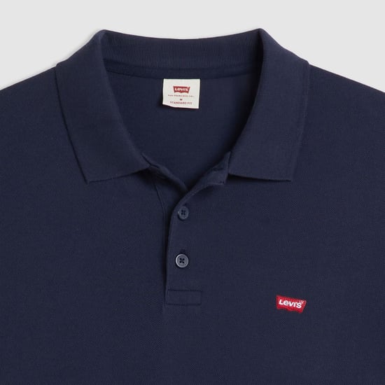 Men's Levis Housemark Polo Shirt in Navy - Image 4