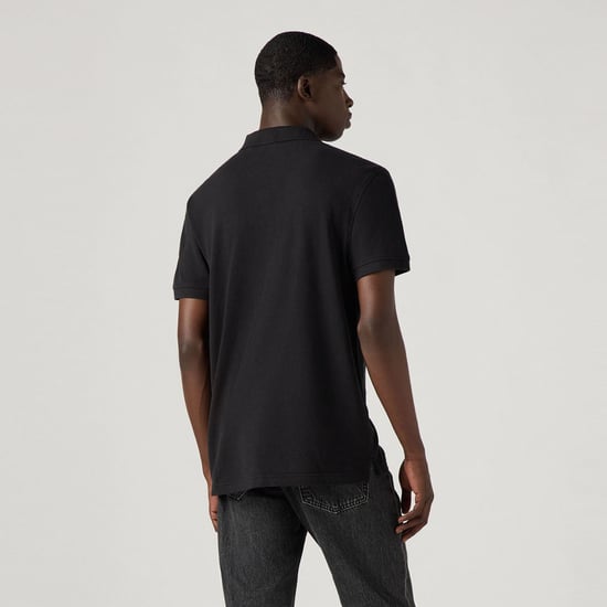 Men's Levis Housemark Polo Shirt in Black - Image 3