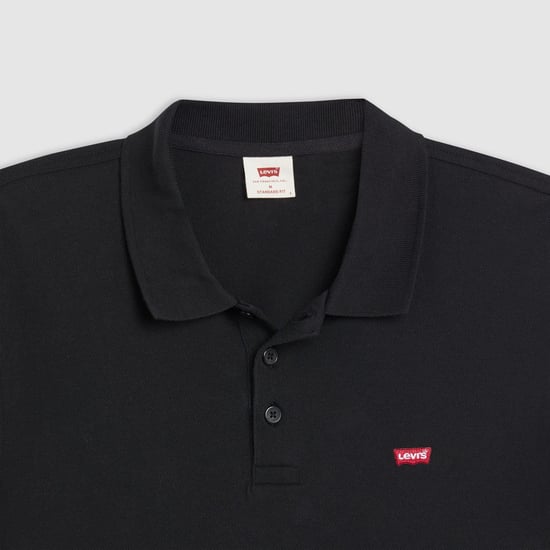Men's Levis Housemark Polo Shirt in Black - Image 4