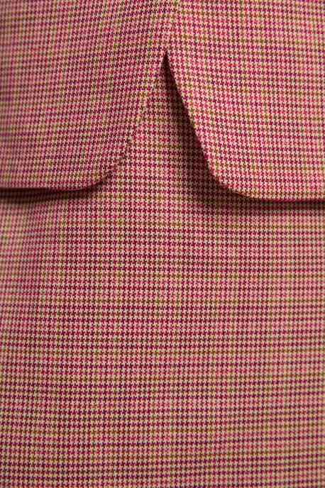 Tailored Check Pencil Midi Skirt - Image 4