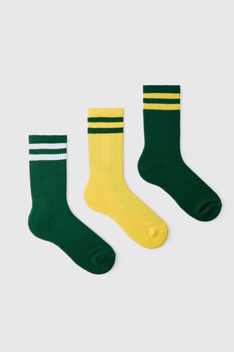 3 Pack Striped Socks - Image 1