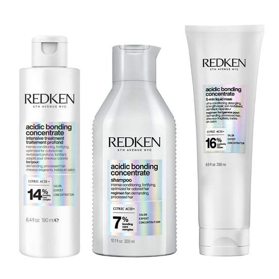 Redken Acidic Bonding Concentrate Intensive Pre-treatment, Shampoo And 5-minute Liquid Hair Mask Bundle - Image 1
