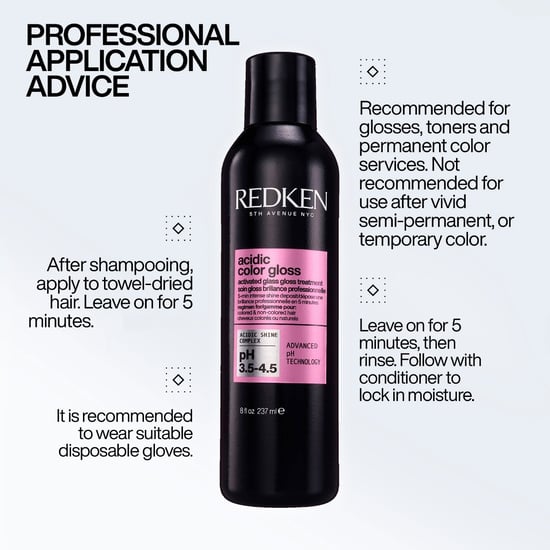 Redken Acidic Color Gloss Sulphate-free Shampoo 300ml, Acidic Color Gloss Conditioner 300ml And Activated Glass Gloss Treatment 237ml - Image 6