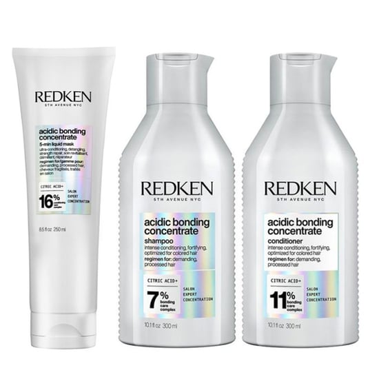 Redken Acidic Bonding Concentrate Shampoo, Conditioner And 5-minute Liquid Hair Mask Bundle - Image 1
