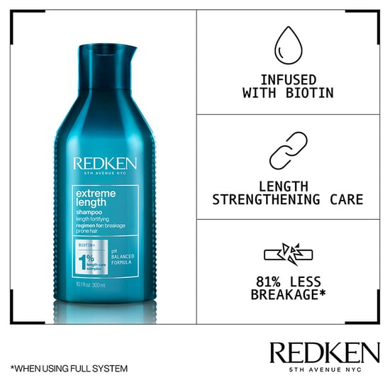 Redken Extreme Length Shampoo 300ml Double - Image 4