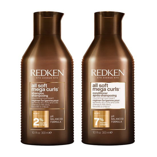 Redken All Soft Mega Curl Shampoo 300ml & All Soft Mega Curl Conditioner 300ml Duo - Image 1