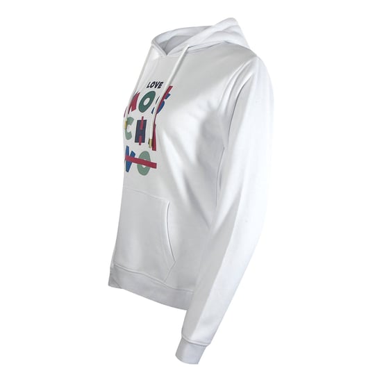 Love Moschino Jumble Logo Witte Hoodie - Image 3