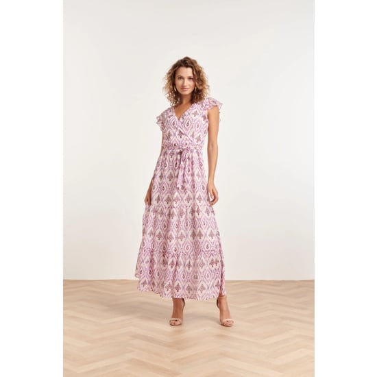 Smashed Lemon 24324 maxi wikkelstijl jurk met vrouwelijke aztekenprint - Image 2