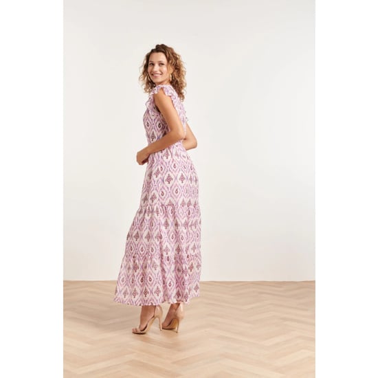 Smashed Lemon 24324 maxi wikkelstijl jurk met vrouwelijke aztekenprint - Image 4