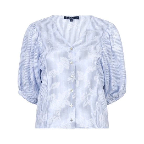 Red Button Blouse korte mouw srb4838 - Image 1