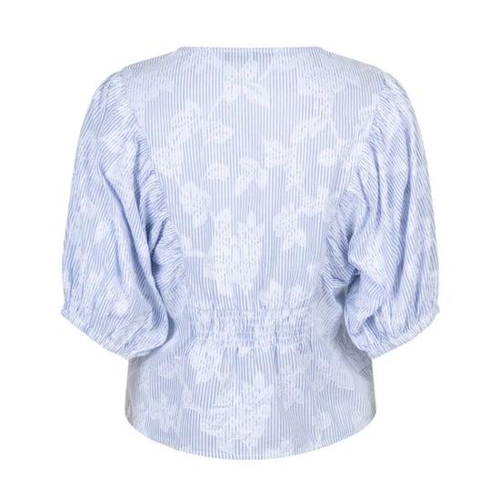 Red Button Blouse korte mouw srb4838 - Image 2