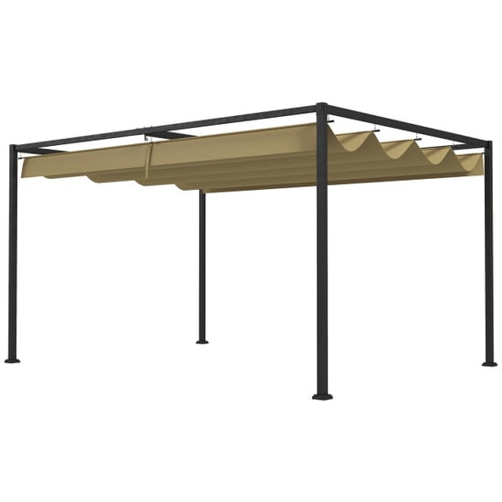 4goodz Pergola met robuuste zonwering frame van metaal en kunststof doek - Image 1