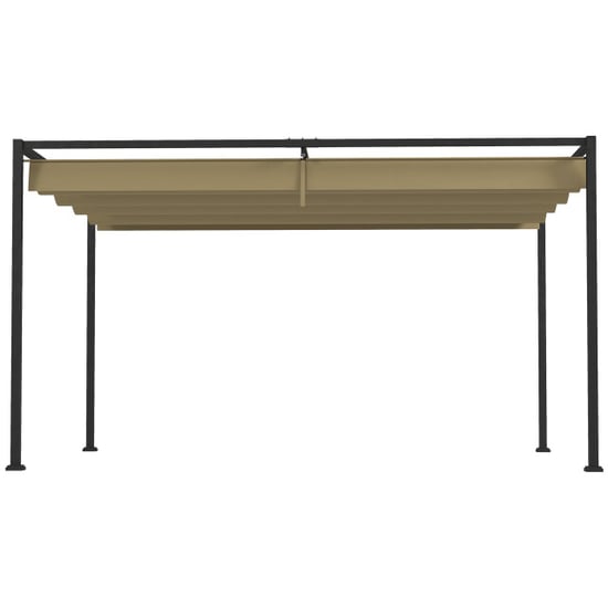 4goodz Pergola met robuuste zonwering frame van metaal en kunststof doek - Image 4