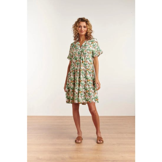 Smashed Lemon 23104 vrouwen vintage strandbloem jurk met korte mouwen | - Image 1