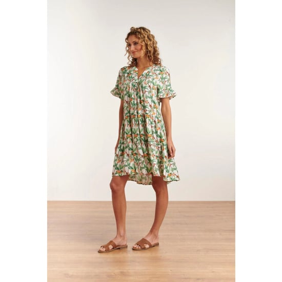 Smashed Lemon 23104 vrouwen vintage strandbloem jurk met korte mouwen | - Image 3