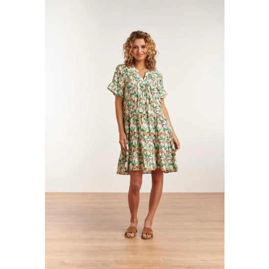 Smashed Lemon 23104 vrouwen vintage strandbloem jurk met korte mouwen | - Image 5