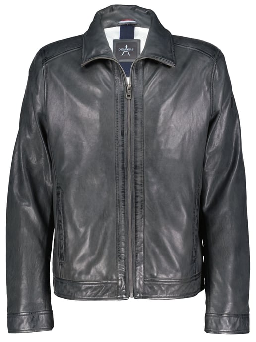 Oxford leather jacket - Storm Blue - Image 1