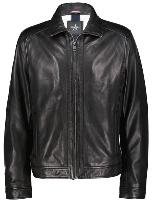 Oxford leather jacket - Black - Image 1