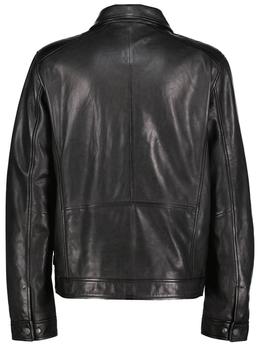 Oxford leather jacket - Black - Image 2