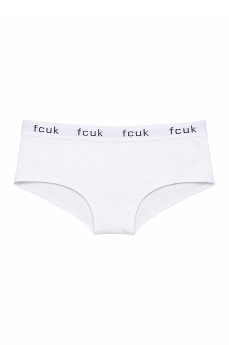 Grey 7 Pack Cotton Fcuk Ladies Hipster Full Briefs - Image 3