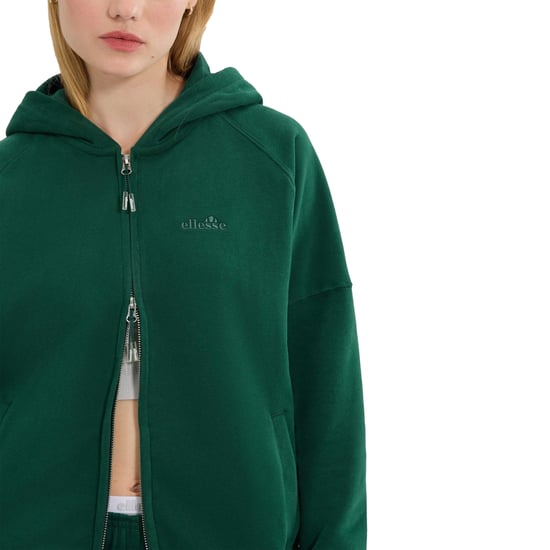 Ellesse Dames Pianella Full Zip Hoodie (Donkergroen) - Image 3