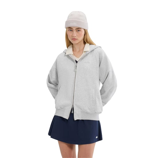 Ellesse Dames Pianella Volledige Ritssluiting Hoodie (Licht Grijs Marl) - Image 1