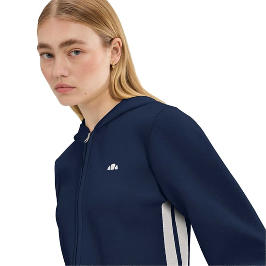 Ellesse Dames/Dames Laneisa gebreide Full Zip Hoodie (Marine) - Image 3