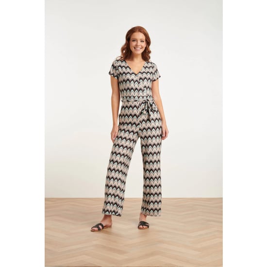 Smashed Lemon 24427 zachte stretch grafische print zomer jumpsuit | - Image 4