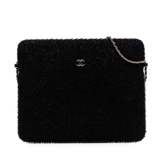Tweedehands Cc Tweed Ketting Tablet Houder Schoudertas - Image 1