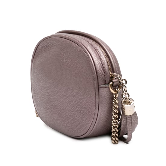 Tweedekans Mini Metallic Geweven Kalfsleren Soho Ketting Crossbody - Image 2
