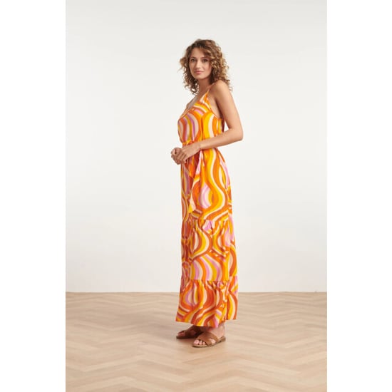 Smashed Lemon 24011 zomerse spaghetti jurk met retro print | - Image 3