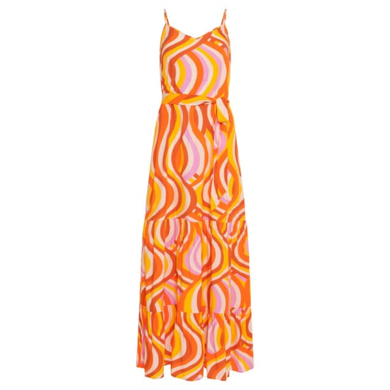 Smashed Lemon 24011 zomerse spaghetti jurk met retro print | - Image 6
