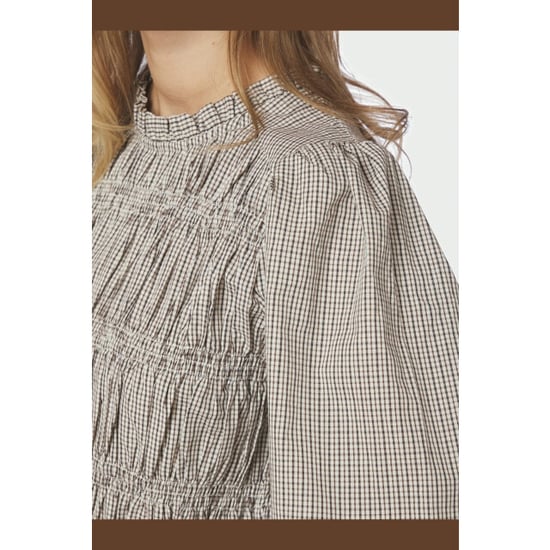 Neo Noir marcia check blouse 166893 306 dusty brown - Image 2