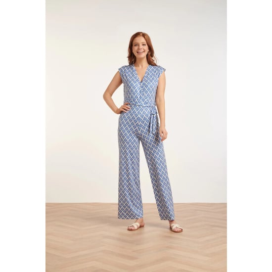 Smashed Lemon 24033 wikkelstijl jumpsuit met ornament print | - Image 3