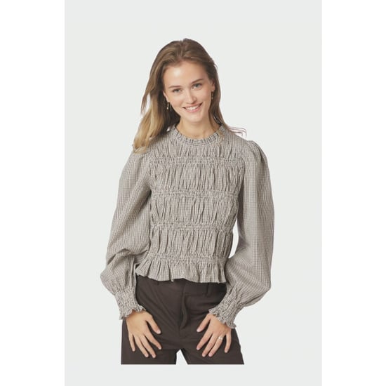 Neo Noir marcia check blouse 166893 306 dusty brown - Image 4