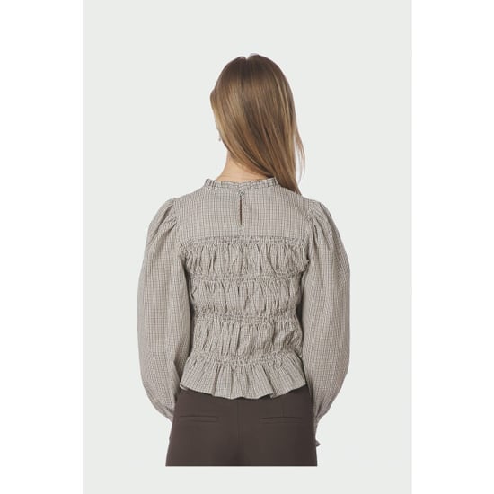 Neo Noir marcia check blouse 166893 306 dusty brown - Image 5