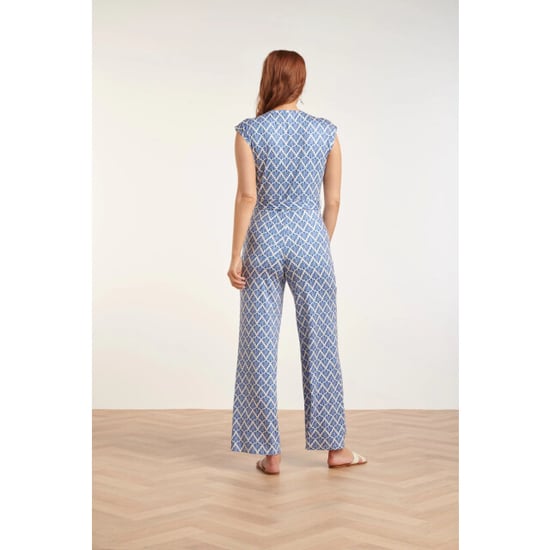 Smashed Lemon 24033 wikkelstijl jumpsuit met ornament print | - Image 6