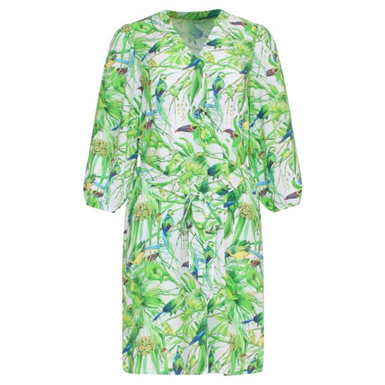 Smashed Lemon 24058 bird print jurk met v-hals | - Image 2