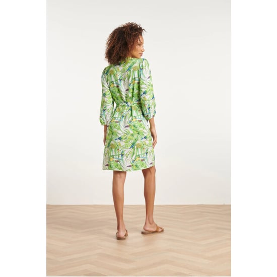 Smashed Lemon 24058 bird print jurk met v-hals | - Image 3