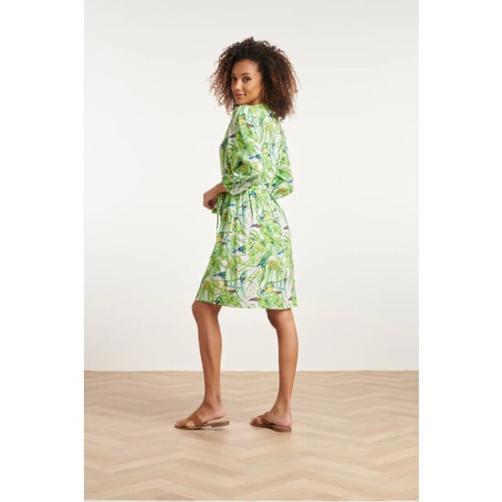 Smashed Lemon 24058 bird print jurk met v-hals | - Image 5